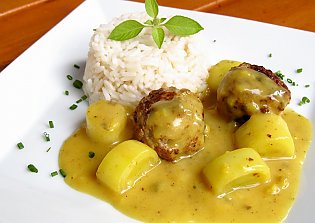 Porree in Currysauce